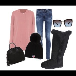 Just Fab Faux Fur Trimmed Boot